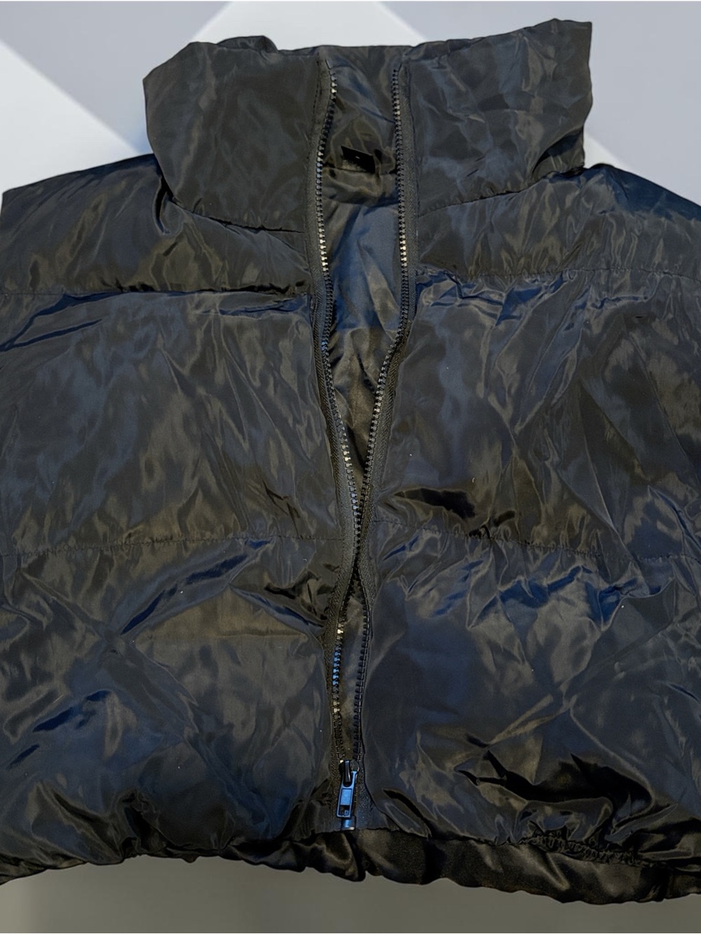 SHEIN Black Men's Packable Puffer Coat with High Collar